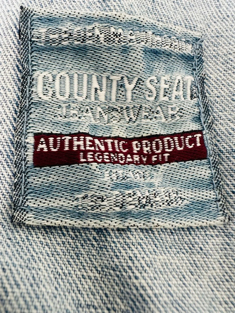Vintage County Seat Jeanswear Light Wash Cropped Denim Vest Size Medium - Picture 7 of 9